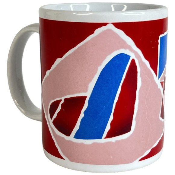 Vintage Valentine Day Heart Mug Red Pink Blue 10 Ounce Coffee Cup Tea Ceramic - Picture 3 of 7